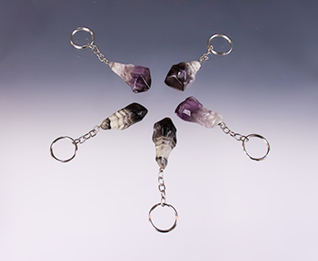 Chevron Tumbled Point Key chain