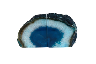 Agate Bookends Teal