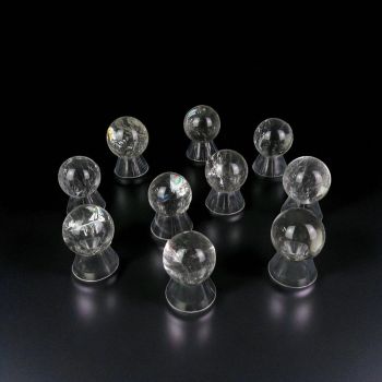 Clear Quartz Sphere Small 10 Pack
