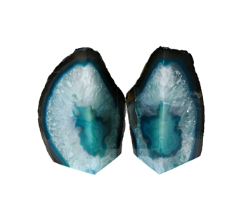 Agate Bookends Teal