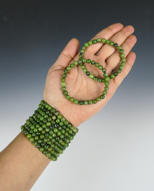 Jade Beaded Bracelet 6mm