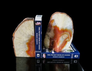 Agate Bookends Red