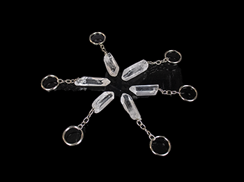 Clear Quartz  Point  Key Chain