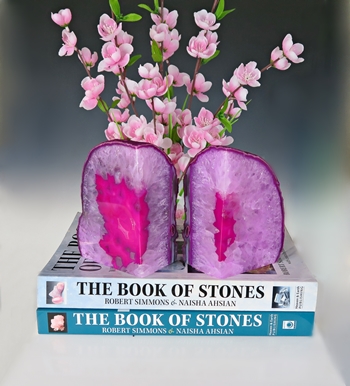 Agate  Bookends Pink