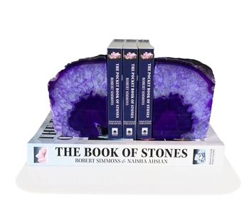 Agate Bookends Purple