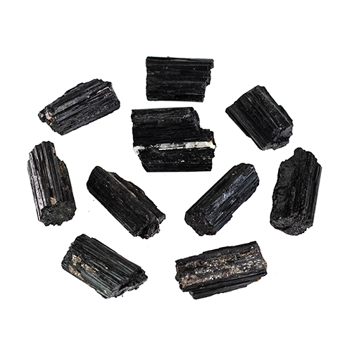 Black Tourmaline Log  Medium 10 Pack