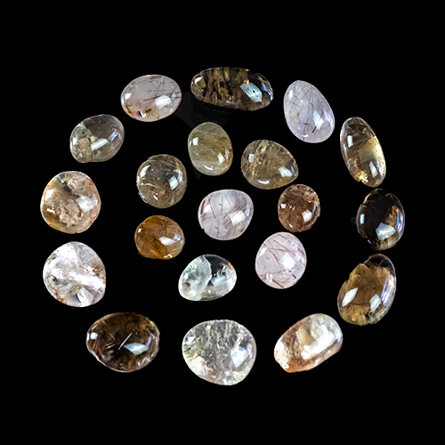 Dream Crystal  Rutilated and Phantom Small  Mixed 20 Pack