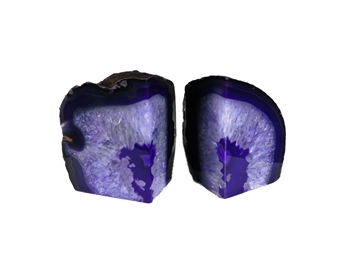 Agate Bookends Purple