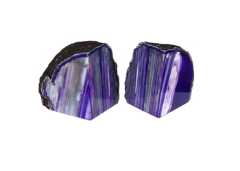 Agate Bookends Purple