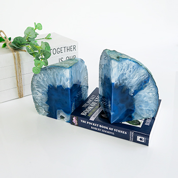 Agate Bookends Blue