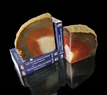 Agate  Bookends Red