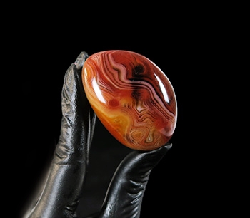Natural Sardonyx  Palm Stone