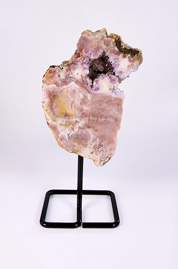 Amethyst Pink On Metal Base
