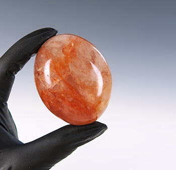 Hematoidal Quartz Red Palm Stone