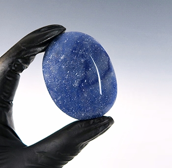 Blue Quartz Palm Stone