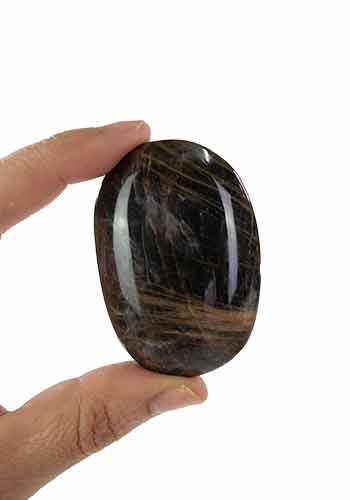 Black Moonstone Palm Stone