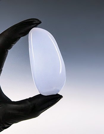 Blue Chalcedony Palm Stone