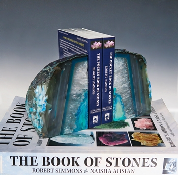 Agate Bookends Teal