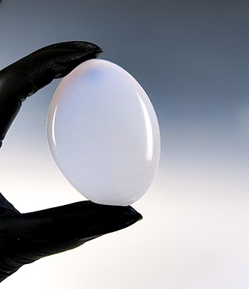 Blue Chalcedony Palm Stone