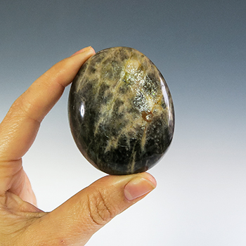 Black Moonstone Palm Stone