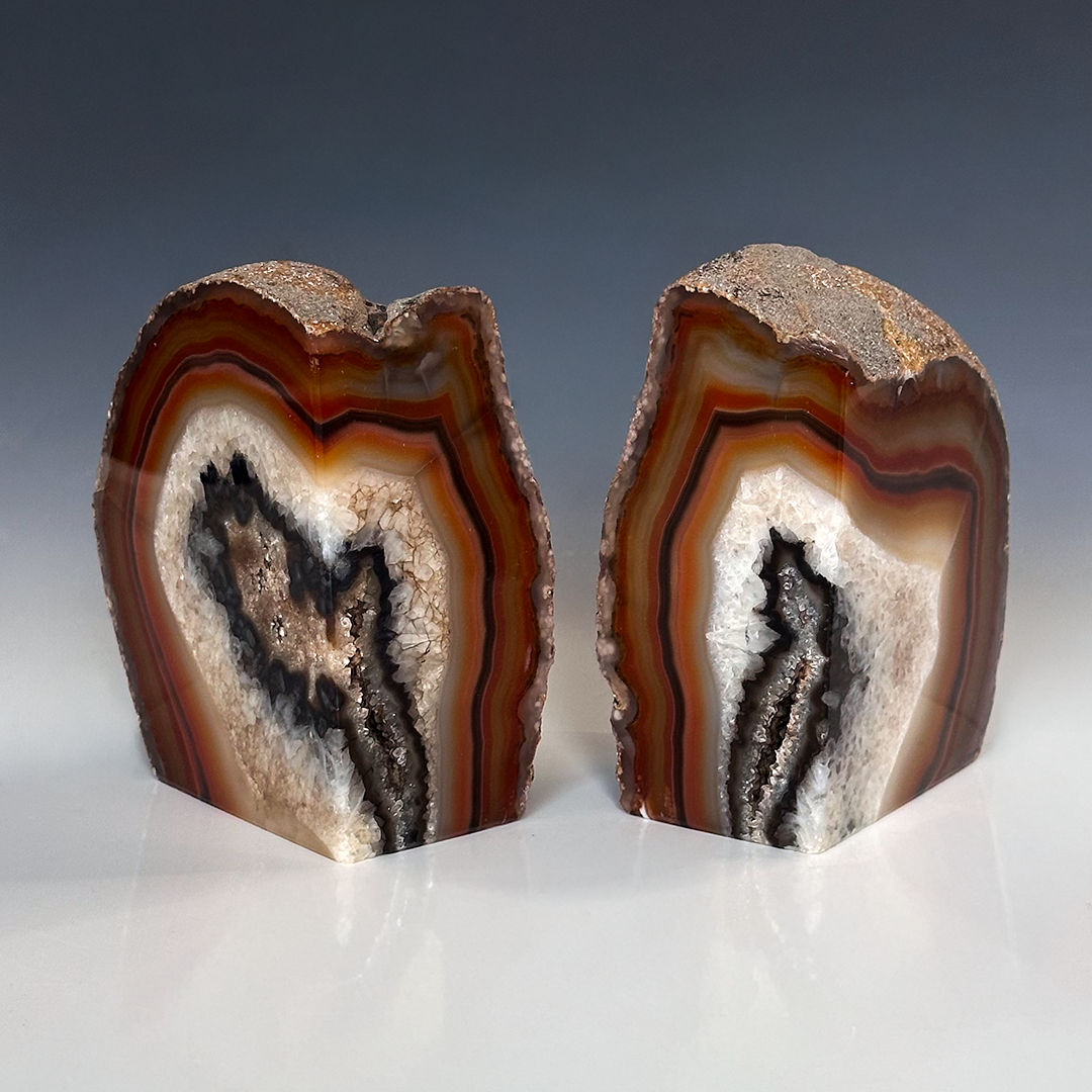 Agate Bookends Red