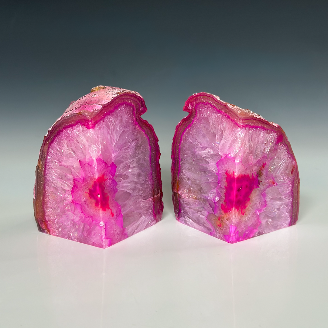 Agate Bookends Pink