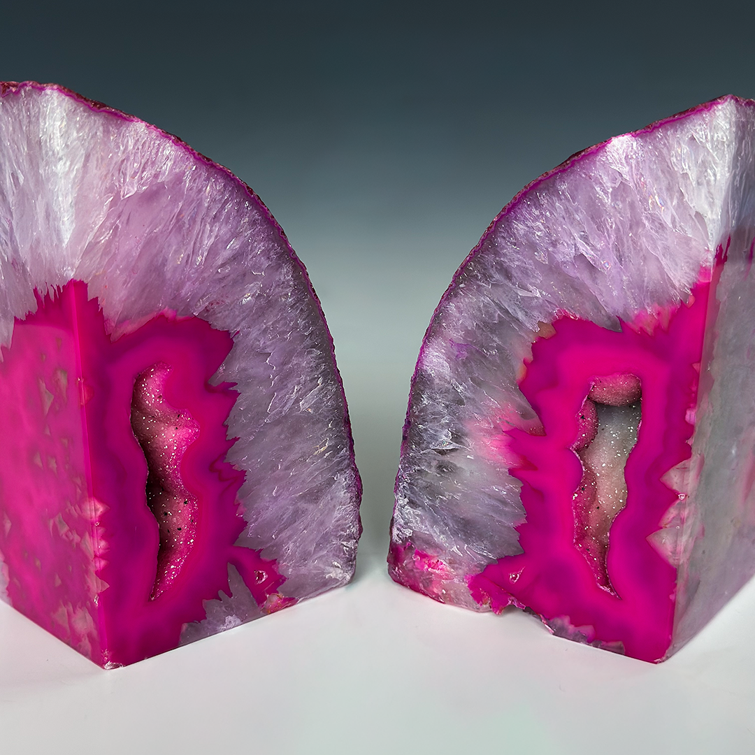 Agate Bookends Pink