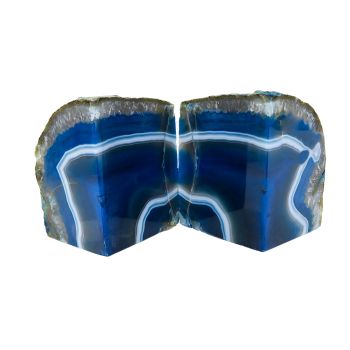Agate Bookends Blue