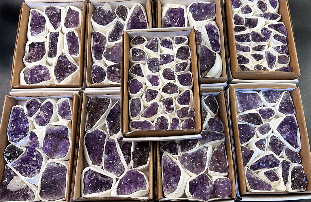 Amethyst Cluster Boxes (Assorted) LBS