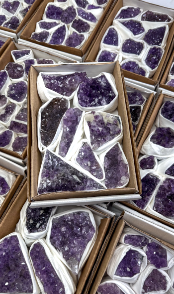 Amethyst Cluster Carved Gemstones Set (Unit) #2