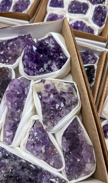 Amethyst Cluster Carved Gemstones Set (Unit) #3