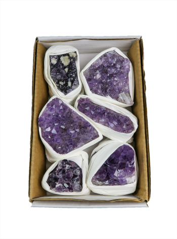 Amethyst Cluster Carved Gemstones Set