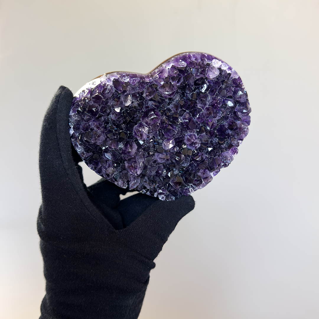Amethyst Druzy Heart