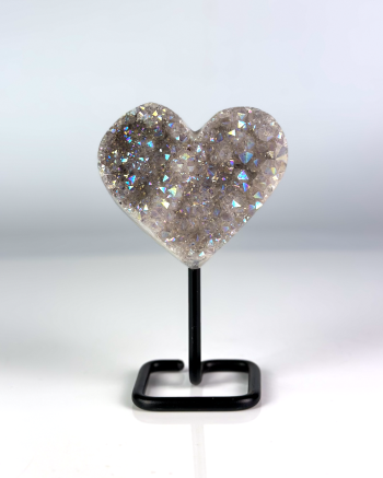 Angel Aura  Heart Cluster On Metal Base #2