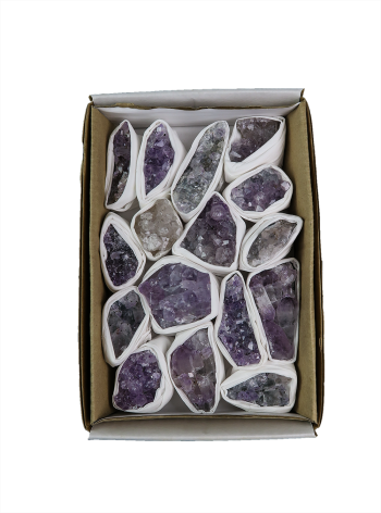 Amethyst Cluster Carved Gemstones Set