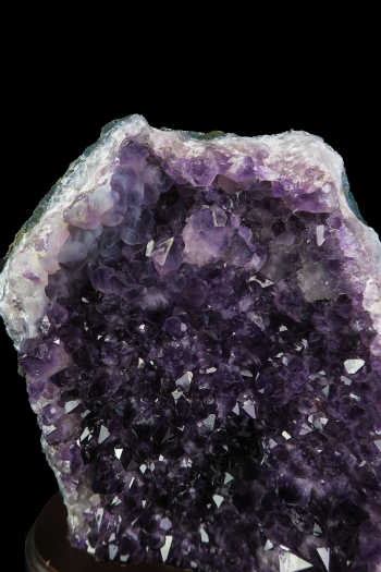 Amethyst Cluster On Wood Base #2