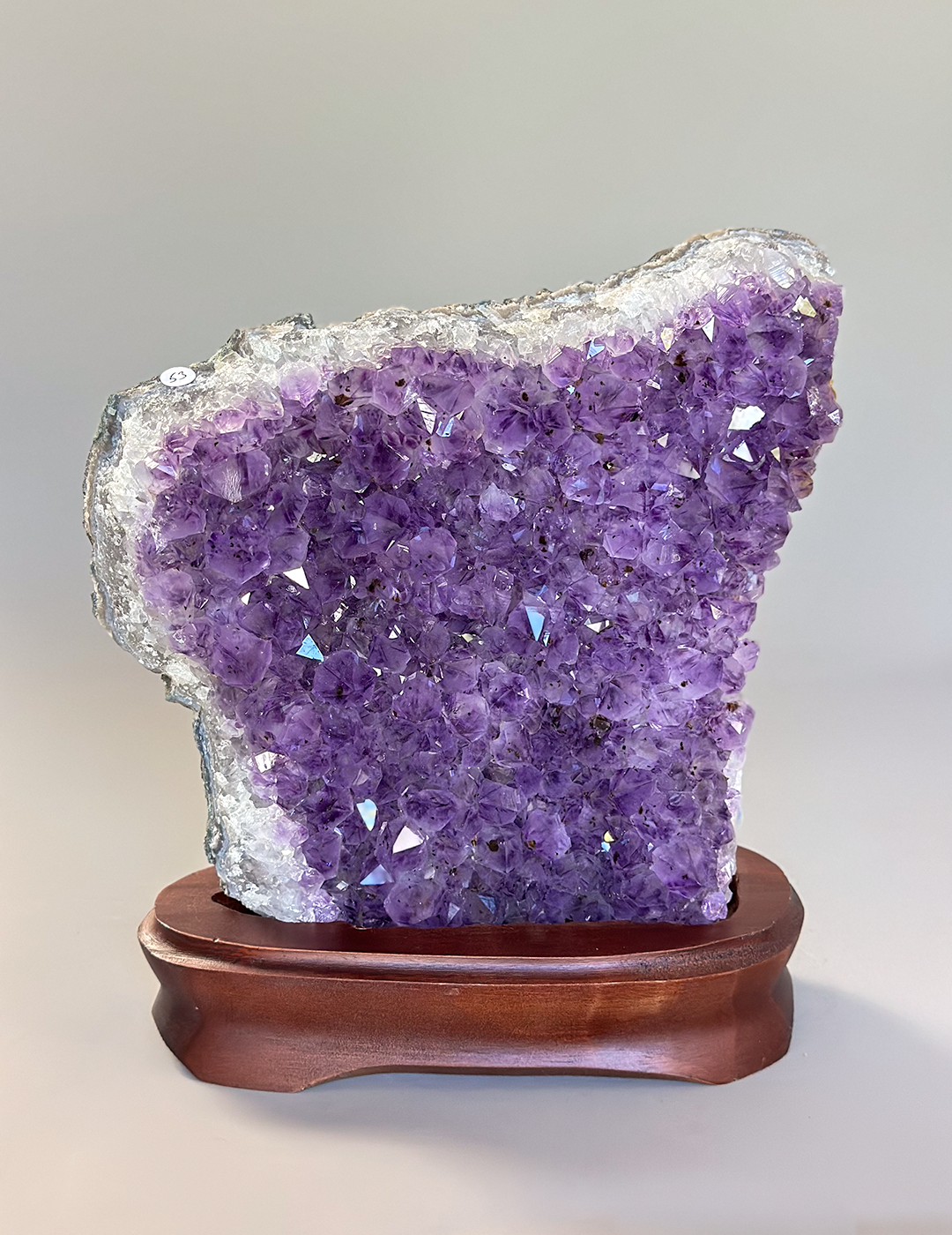 Amethyst Cluster On Wood Base