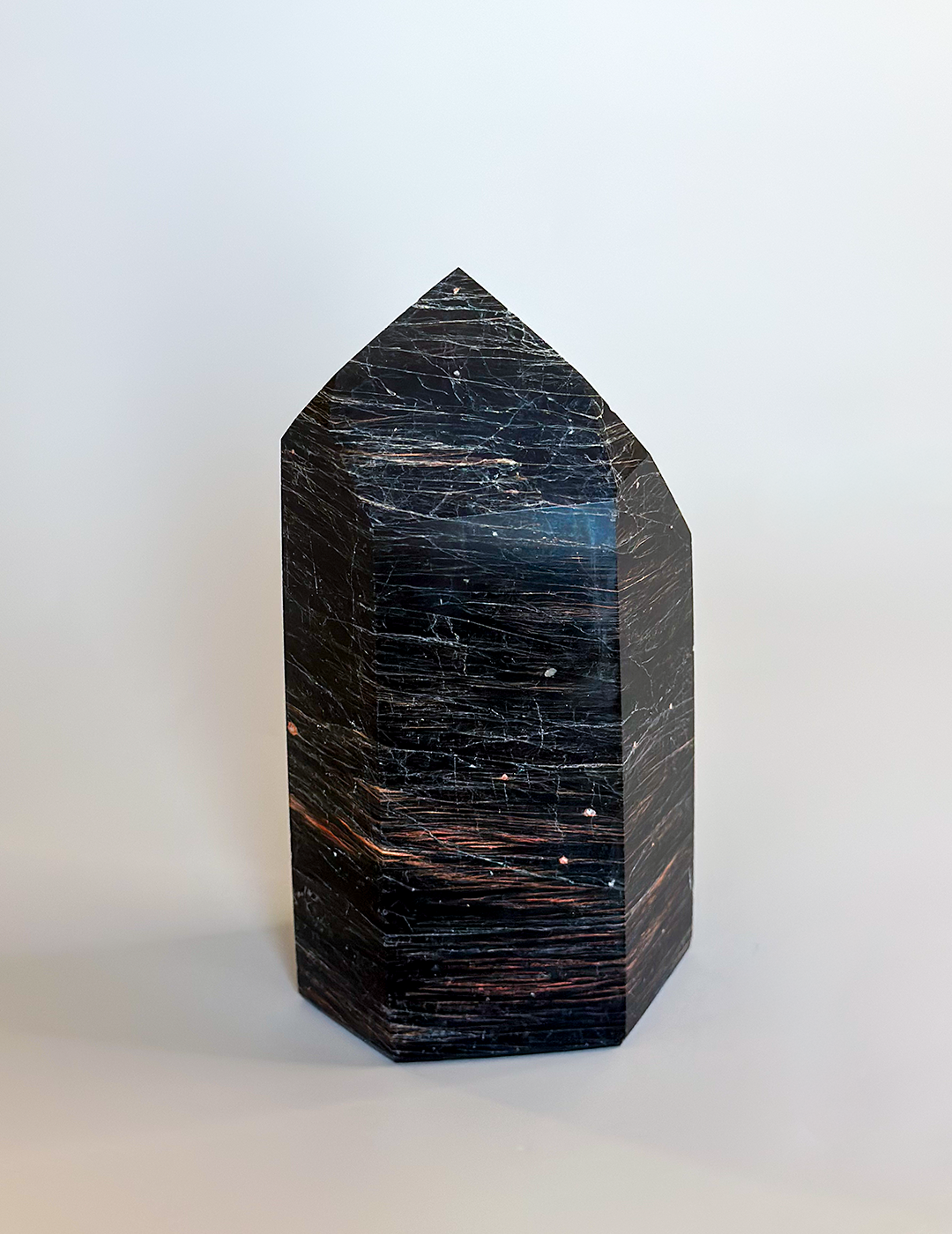 Black Tourmaline w/red hematite