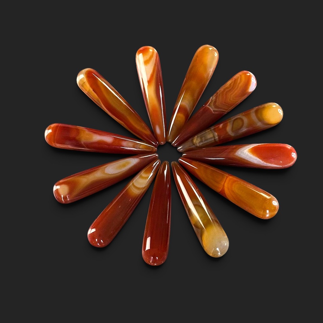 Agate Carnelian Massage Wand (Small) 12 Pack
