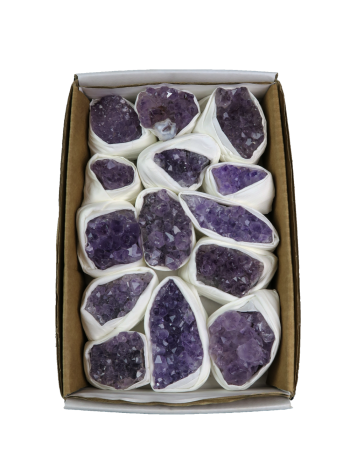 Amethyst Cluster Carved Gemstones Set