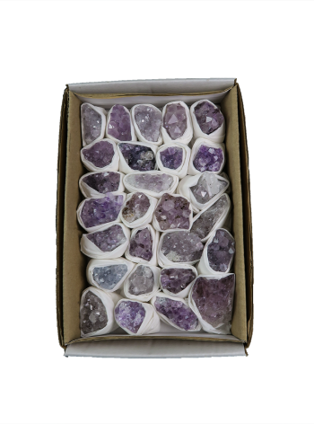 Amethyst Cluster Carved Gemstones Set