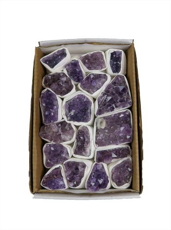 Amethyst Cluster Carved Gemstones Set