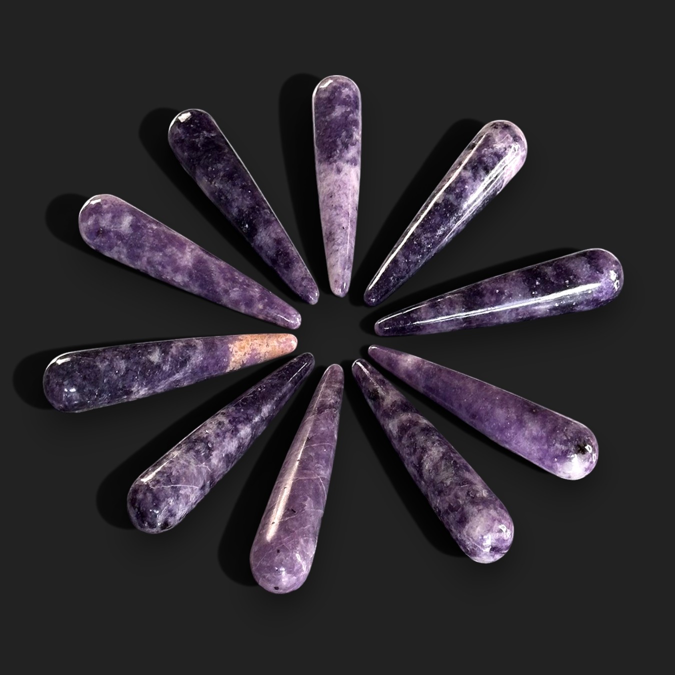 Lepidolite Massage Wand – Purple Assorted 10 Pack