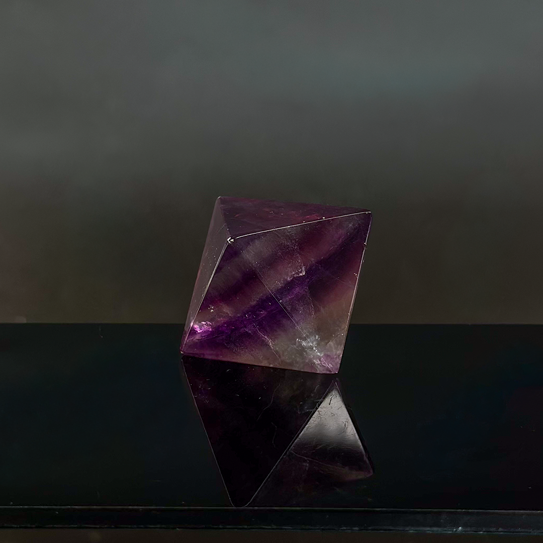 Fluorite Octahedron ,Polished
