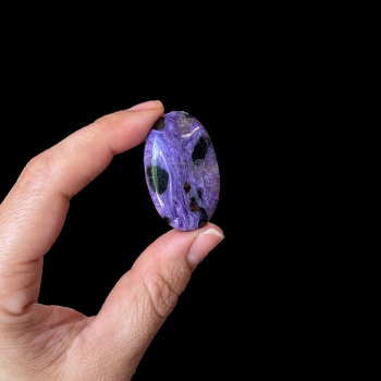 Charoite Palm Stone