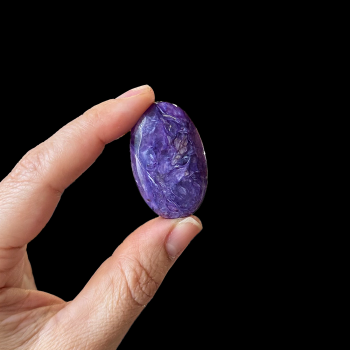 Charoite Palm Stone