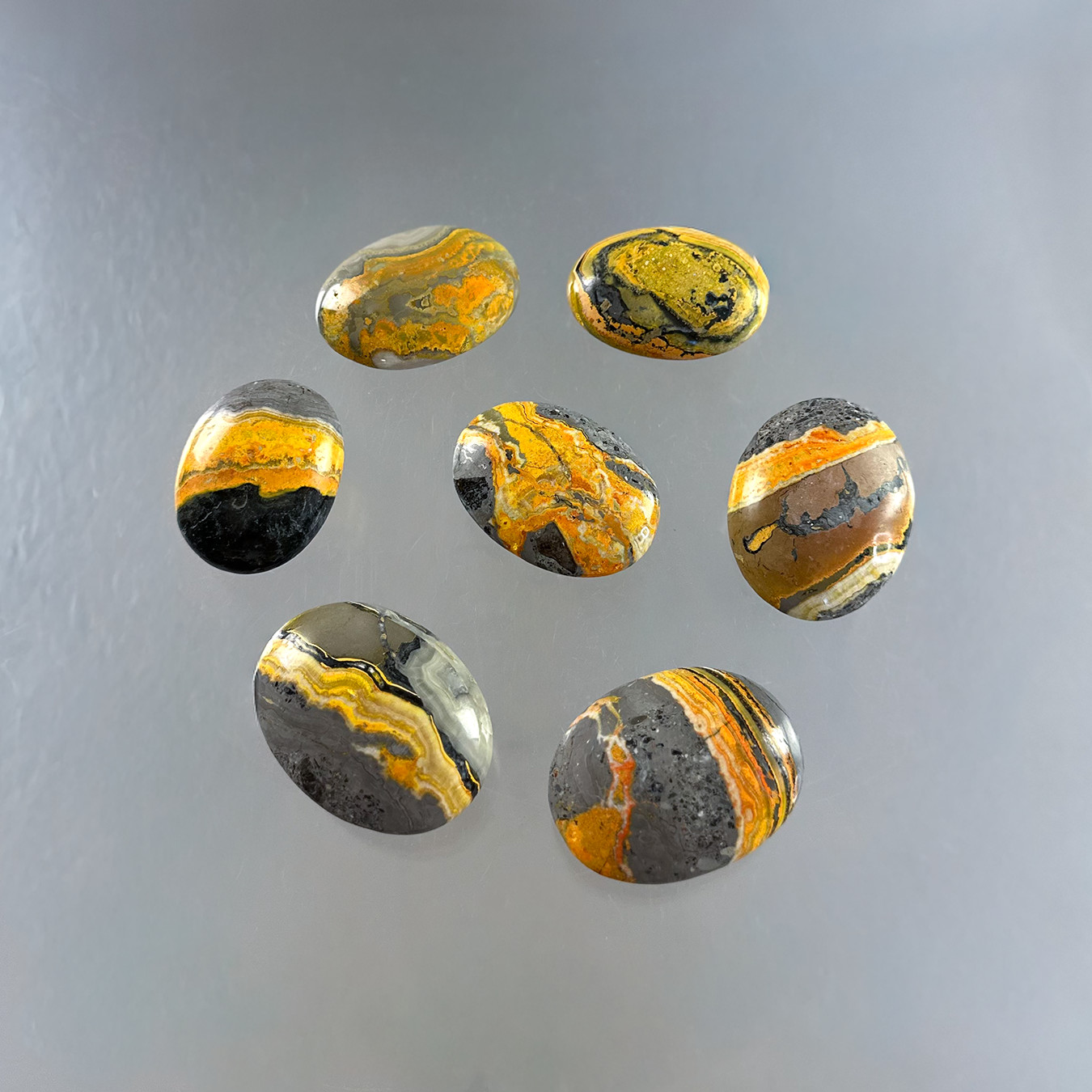 Bumblebee Jasper Palm Stone 7 Pack