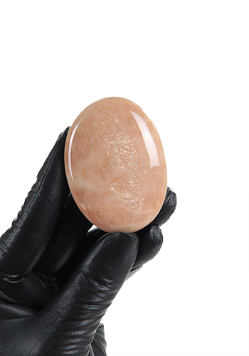 Peach Moonstone Palm Stone