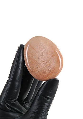 Peach Moonstone Palm Stone