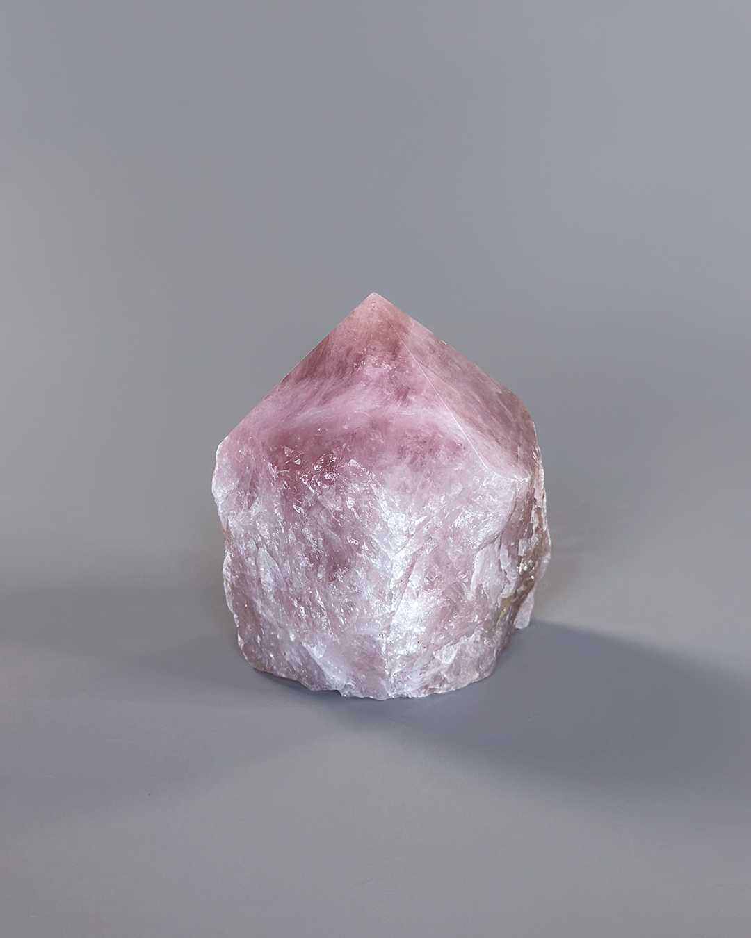 Rose Quartz  Semi Polished Point